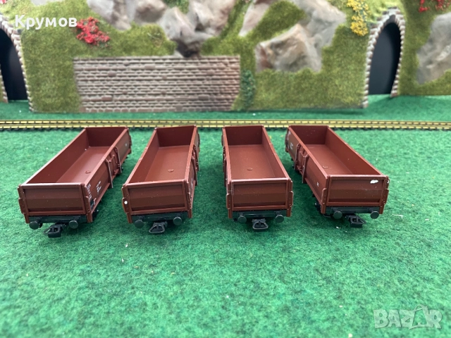 Вагон товарен открит 2-осен Роко HO 1:87 влак ЖП модел кутия нов, снимка 6 - Колекции - 52979399
