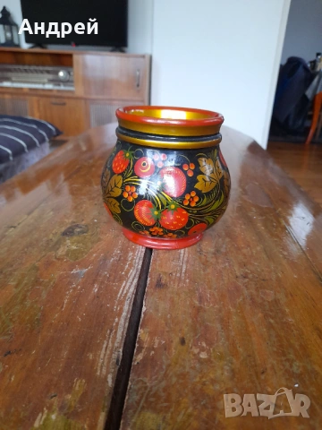 Стара дървена кутия,хохлома #17, снимка 2 - Други ценни предмети - 53076917