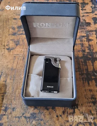 запалка Ронсън Ronson черна в подаръчна кутия