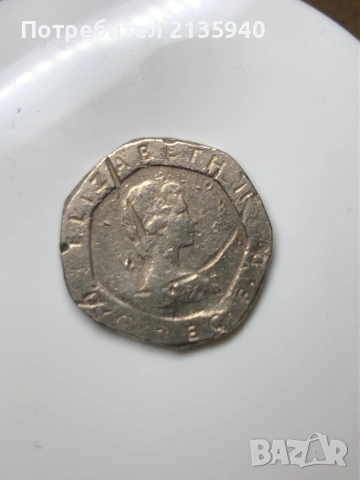 Twenty pence 1984 mint error, снимка 3 - Нумизматика и бонистика - 53754626