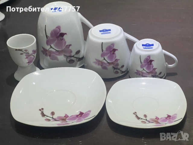 Сет за закуска орхидея Germany порцелан, снимка 11 - Сервизи - 44642834