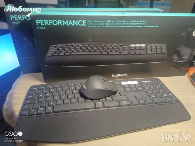Комплект безжична клавиатура и мишка Logitech MK850 Performance - графит 