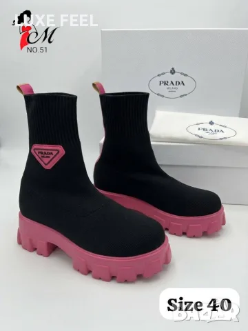 Prada ✨ Louis Vuitton ✨Prada ✨Дамски Боти, снимка 4 - Дамски боти - 56313459