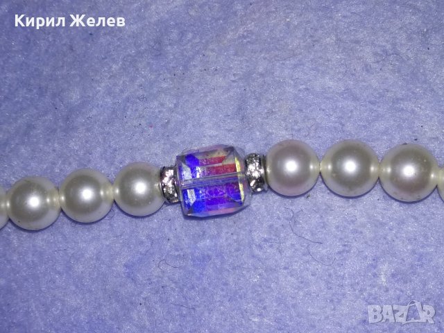 СКЪПОЦЕННО ПЕРЛЕНО КОЛИЕ КУЛТИВИРАНИ ПЕРЛИ с ЮВЕЛИРНО ФАСЕТИРАН ПЛАНИНСКИ КРИСТАЛ 34775, снимка 11 - Колиета, медальони, синджири - 39179663