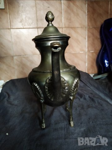 посребрен бароков чайник, снимка 2 - Антикварни и старинни предмети - 34581178