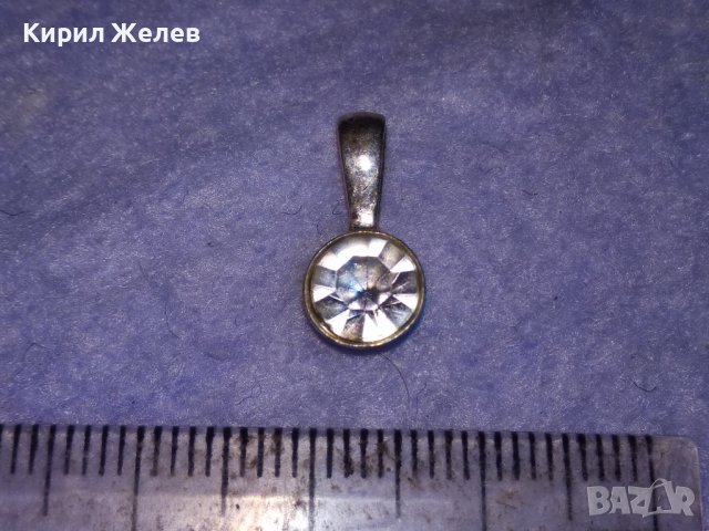 ФИНО СРЕБЪРНО МОДНО АРТ МЕДАЛЬОНЧЕ СРЕБРО с БЯЛА ПОЗЛАТА и ФАСЕТИРАН ПЛАНИНСКИ КРИСТАЛ 38693, снимка 4 - Колиета, медальони, синджири - 41730357