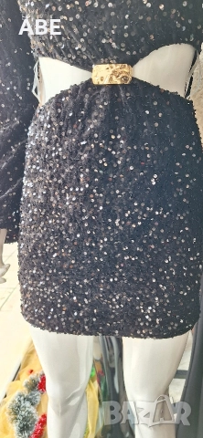 Рокля с пайети, снимка 4 - Рокли - 52641416