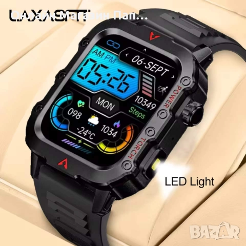 Смарт часовник LAXASFIT Q11 с LED фенер и мониторинг, снимка 2 - Смарт часовници - 52349468