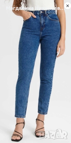 Дънки mom fit high waist , снимка 5 - Дънки - 53219933