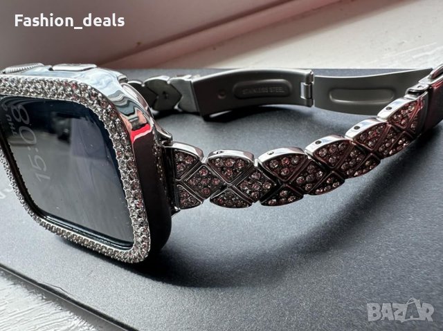 Нова Елегантна тънка каишка съвместима часовник Apple Watch с калъф 38 мм, снимка 8 - Смарт гривни - 41796349