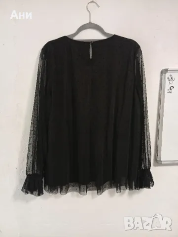 Черна дамска блуза , снимка 4 - Блузи с дълъг ръкав и пуловери - 48876944