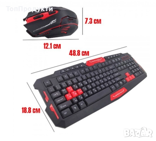  Безжична клавиатура и мишка , снимка 2 - Клавиатури и мишки - 52934317