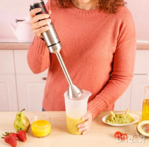 Ръчен пасатор Solac Pro 1201 – 1200W, 4 ножа, Turbo функция, стоманена приставка, мерителна чаша, снимка 3 - Друга електроника - 51896286