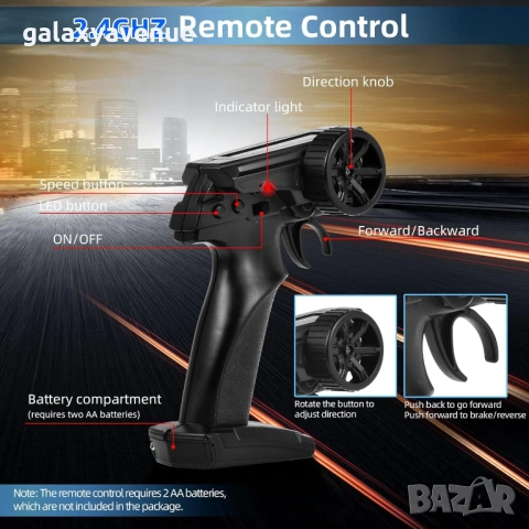 Porsche RC количка с дистанционно управление, Дрифт количка 1:24, снимка 3 - Коли, камиони, мотори, писти - 53366607