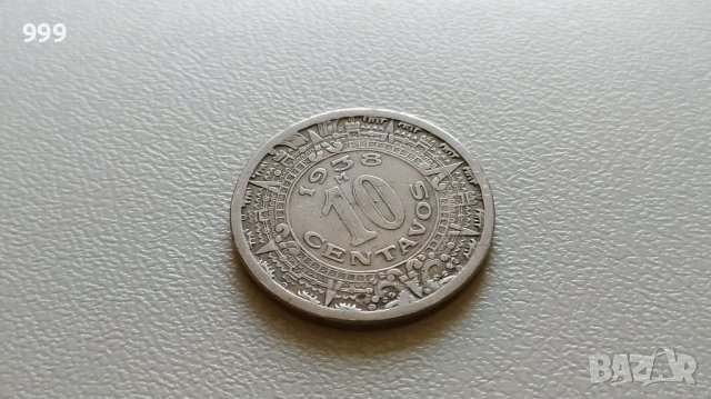 10 сентавос 1938 Мексико, снимка 1