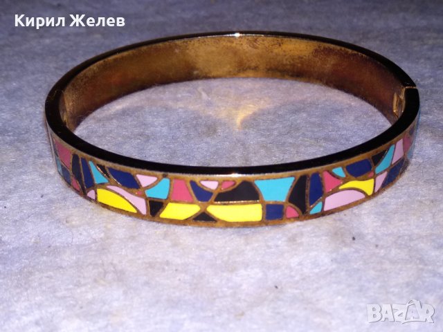 ЧУДЕСНА ФЕШЪН ГРИВНА от БЛАГОРОДНА СТОМАНА с ЕМАЙЛ-ЛАК Тип КЛЕТЪЧЕН ЕМАЙЛ 38341, снимка 9 - Гривни - 41096227