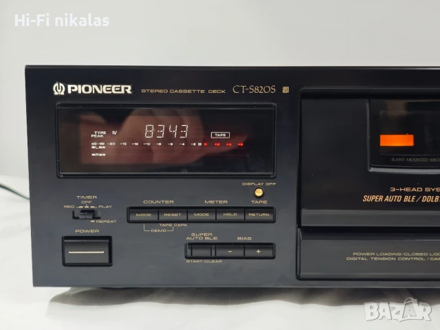 стерео касетъчен дек PIONEER CT-S820S, снимка 4 - Декове - 51048104