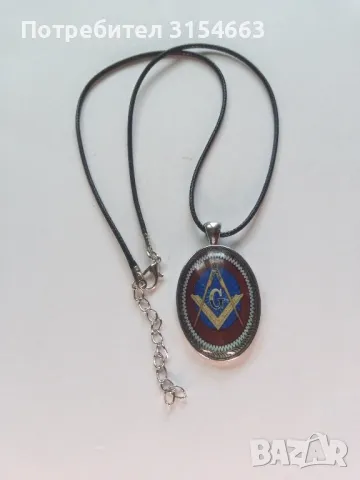 Медальон с масонски символи , снимка 4 - Колиета, медальони, синджири - 49787136