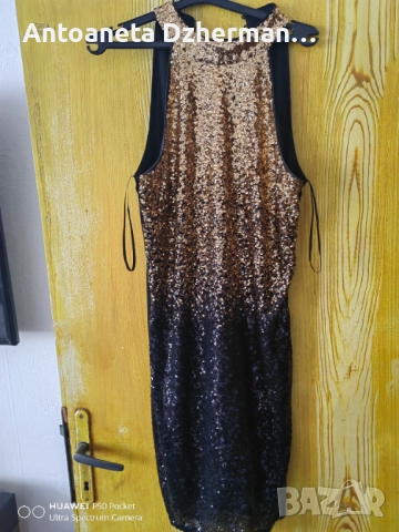 Уникална рокля с пайети , снимка 2 - Рокли - 52919180