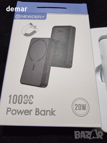 NEWDERY Магнитен Power Bank за Apple Watch & iPhone, 10000mAh PD 20W, снимка 9 - Външни батерии - 44512234