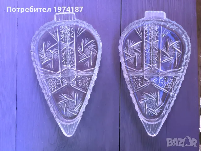 Ново. Кристални чинии за ядки