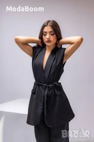 Луксозен черен дамски комплект от две части , снимка 3 - Комплекти - 48008960