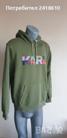 Karl Lagerfeld Print Hoodie Mens Size L ОРИГИНАЛ! Мъжки Суитчър!, снимка 5 - Суичъри - 48411244