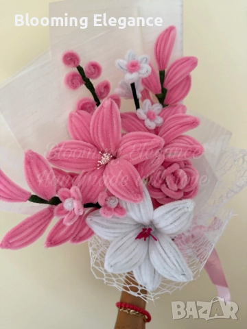 Вечен букет „Нежност“, снимка 2 - Изкуствени цветя - 51865380