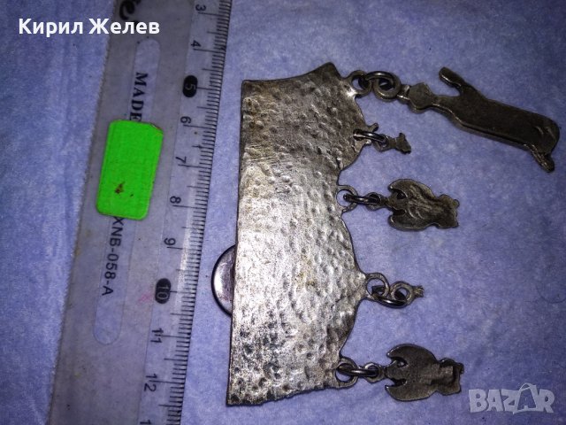 ЕЛЕМЕНТИ от ЕТНОГРАФСКИ СТИЛ НАКИТ ЛАКИРАН ПОСРЕБРЕН БРОНЗ и ЧЕРВЕН КАТАЛИН 34305, снимка 7 - Бижутерийни комплекти - 41761877