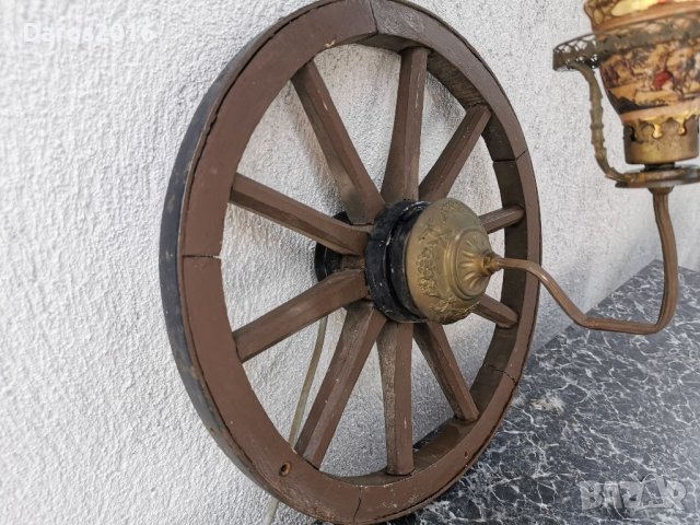 Страхотна стенна лампа, аплик , снимка 9 - Антикварни и старинни предмети - 41499494