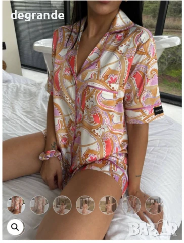 Луксозни сатенени комплекти налични в различни десени, снимка 5 - Пижами - 51195543