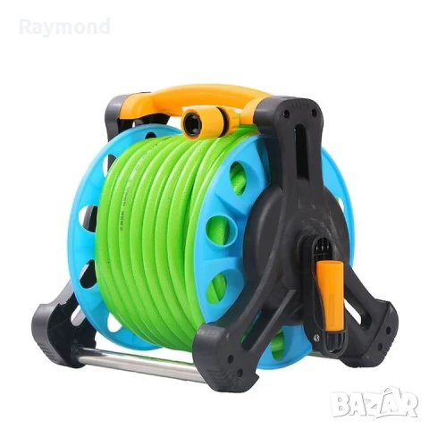 Преносима макара с маркуч 25 м – градинска, с дюза с 7 функции и накрайници, снимка 2 - Градинска техника - 50822850