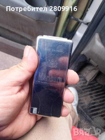Стара табакера със запалка Марлборо , снимка 3 - Антикварни и старинни предмети - 52545559