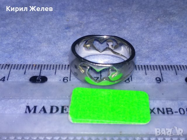АЖУРЕН СРЕБРИСТ ФИГУРАЛНО ОРНАМЕНТИРАН АРТ ПРЪСТЕН Тип ХАЛКА от БЛАГОРОДНА СТОМАНА 36962, снимка 6 - Пръстени - 39754417