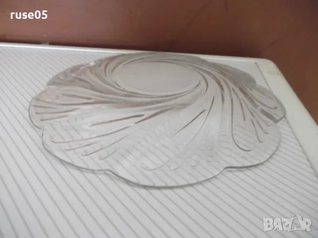 Лот от 4 бр. стъклени чинии с орнаменти, снимка 4 - Чинии - 49036578