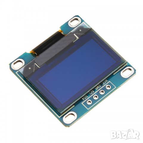 0,96 инча 4-пинов IIC I2C OLED дисплей модул 12864 / син, снимка 5 - Друга електроника - 35807699