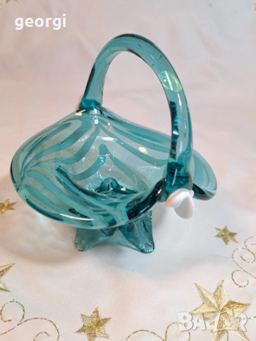 стъклена кошница Murano 29/6, снимка 6 - Декорация за дома - 52809817