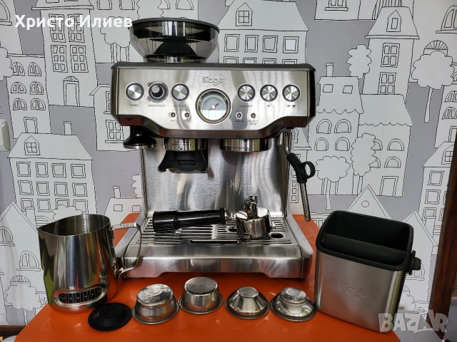 Еспресо машина SAGE Barista Express Кафемашина с кафемелачка, снимка 3 - Кафемашини - 52717370