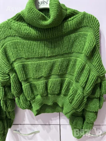 Зелена блуза , снимка 6 - Блузи с дълъг ръкав и пуловери - 49224547