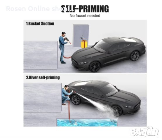 Акумулаторна водоструйка за почистване на автомобили с батерия, зарядно и куфар Промо цена!, снимка 8 - Аксесоари и консумативи - 41489062