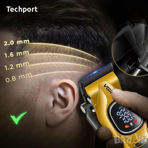 Професионална машинка за подстригване VGR V-886C GOLD, снимка 5 - Машинки за подстригване - 53589098