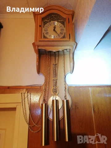 Часовник стенен Уестмистърски Франц Хермле, снимка 4 - Антикварни и старинни предмети - 53514320