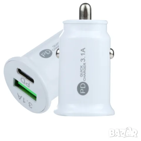 Автомобилен адаптер USB и Type-C QC 4.0