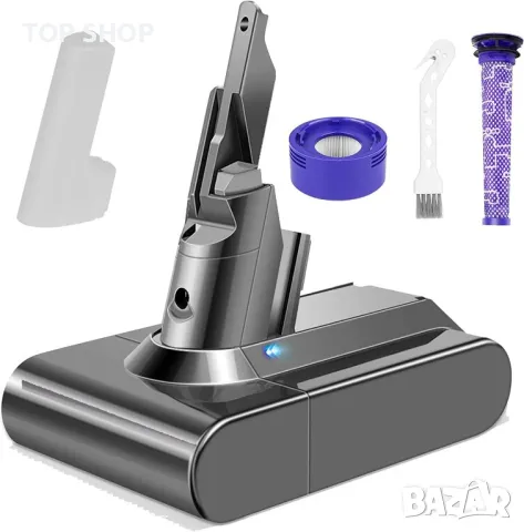 Комплект батерия и филтри за Dyson V7 5000mAh 21,6V литиева V7, снимка 3 - Прахосмукачки - 48815679