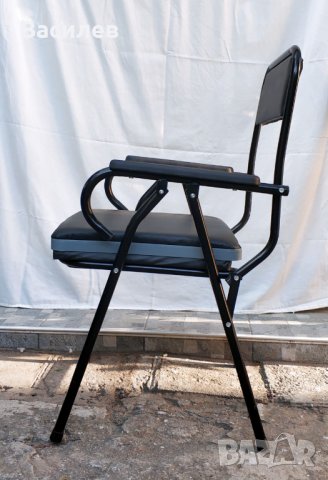 Продавам Комбиниран стол за тоалет и баня, кожен, черен, снимка 4 - Тоалетни столове - 42514247