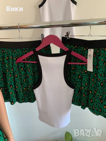 Бял потник топ в размер ХS, снимка 7 - Потници - 41224431