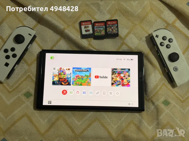 Nintendo Switch oled с 3 игри става и бартер, снимка 3 - Nintendo конзоли - 56060005