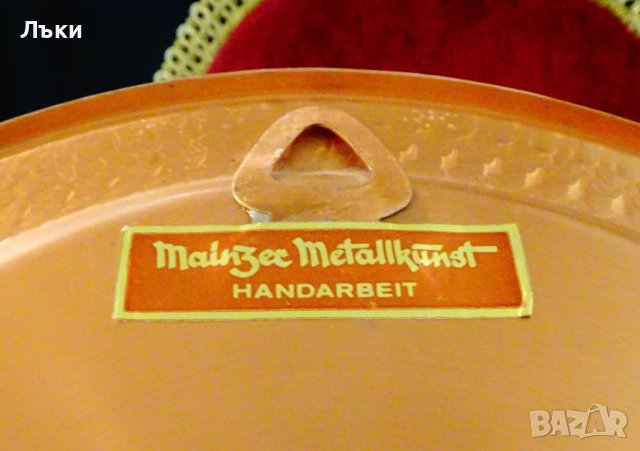 Медна чиния,пано литография 22 см. , снимка 3 - Пана - 41791706