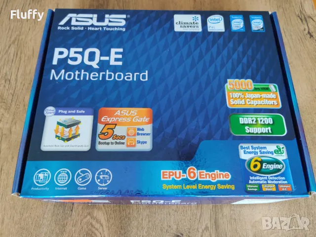 Дънна платка Asus P5Q-E + процесор Intel Core 2 Duo E8400 (+ задна планка), снимка 3 - Дънни платки - 48592242
