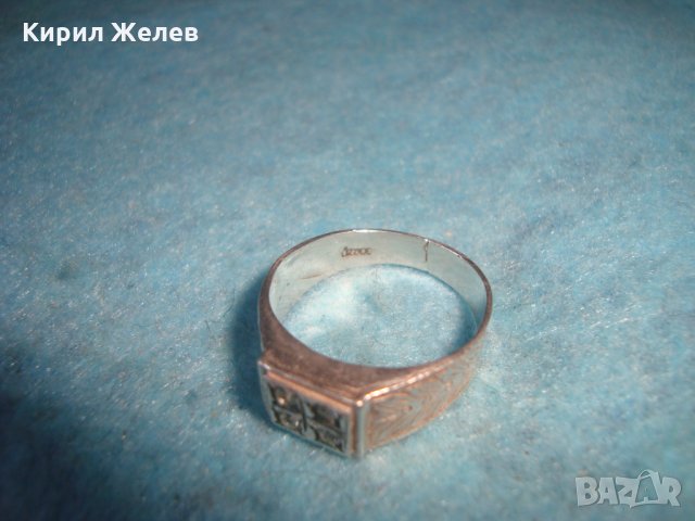 ФЛОРАЛНО ОРНАМЕНТИРАН СКЪПОЦЕНЕН АРТ ДЕКО ПРЪСТЕН СРЕБРО 800 МАЙСТОРСКА ИЗРАБОТКА с ЦИРКОНИ 25833, снимка 12 - Пръстени - 35826011